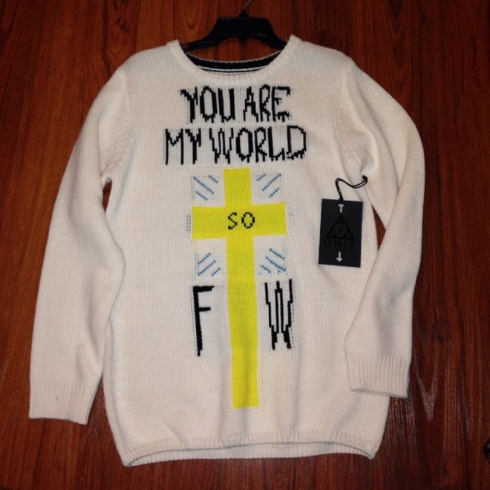 UNIF YOU ARE MY WORLD sweater